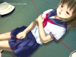 L'anime la mignonne en école uniforme masturbation chatte