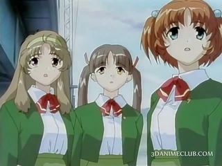 3d anime video kavalkade av kåt sexy skolejenter