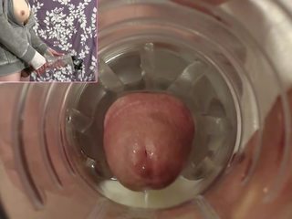 Jade fucks her fleshlight inside and out