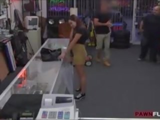 College Chick Carley Fucked For Cash Inside The Pawnshop