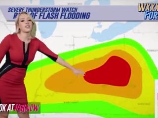 Meteorologist &lpar;Zoey Monroe&rpar; Warns Of Humidity Sliding In As &lpar;Michael Vegas&rpar; Slides His member In Her Pussy - Look Ather Now