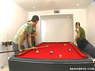 Not just teasing, but fucking on a pool table