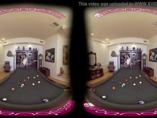 VR PORN-Mom Seduces Her Step Daughter To Have Sex On The Pool Table