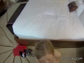 Blondie Gets Fondled And Sucks A Mean Cock