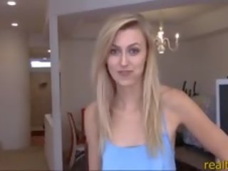Tall Teen Realtor Pleasing Her Horny Client With Her Holes