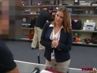 Business Lady Pussy Fucked By Pawn Man In Pawnshops Office